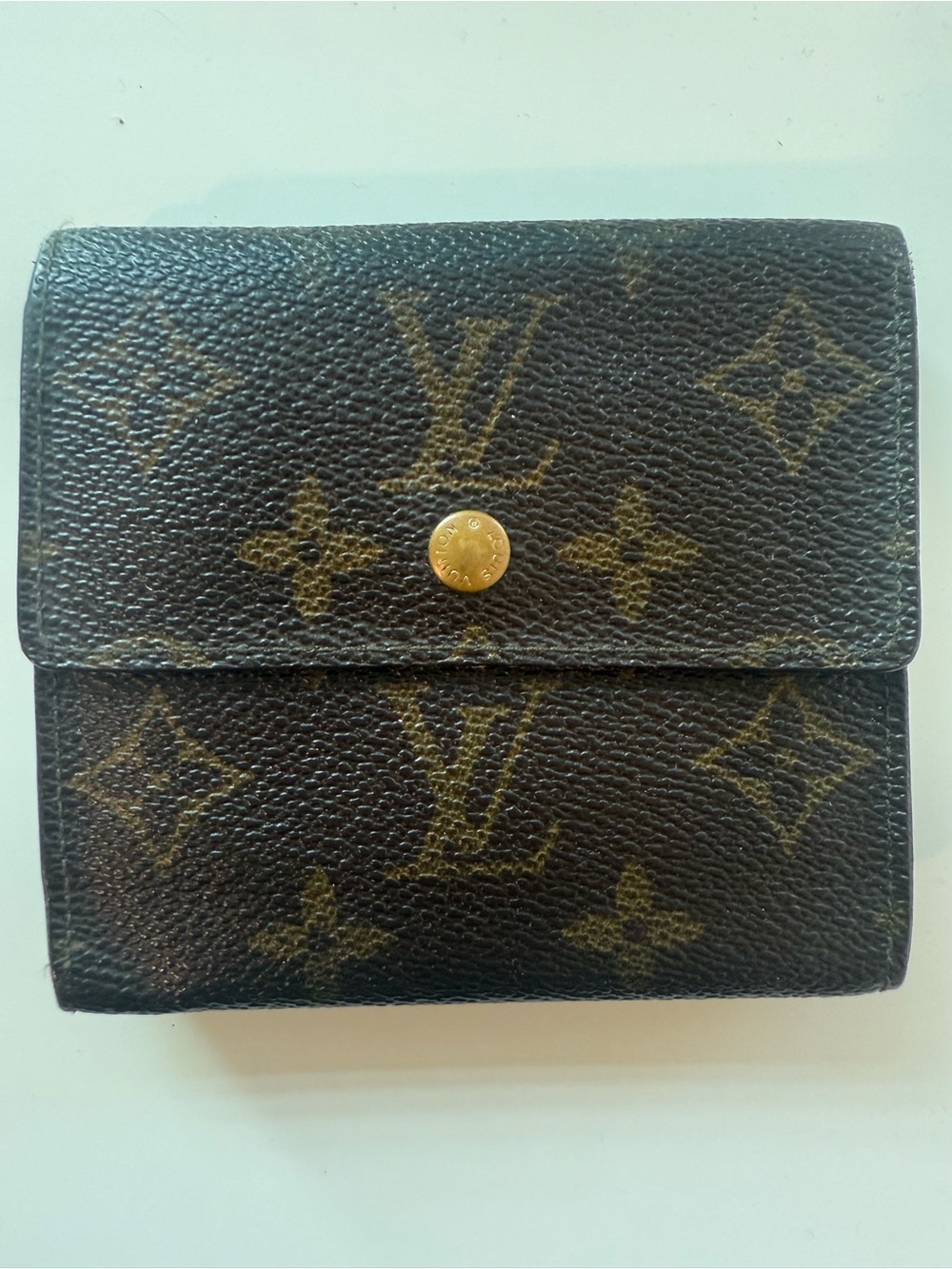 Louis Vuitton Monogram Compact Wallet in Monogram Brown and Gold